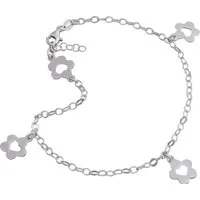 SilberDream Fußkette mit Anhänger SilberDream Fußkette für Damen 925, Damen Fußkette Blümchen aus 925 Sterling Silber, Farbe: silber
