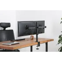HALTERUNGSPROFI Monitor-Halterung Dual Tischhalterung Office-414, (bis 32,00 Zoll, neigbar, schwenkbar, drehbar)