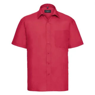 Russell Collection - "Classic" Hemd für Herren kurzärmlig (Rot)