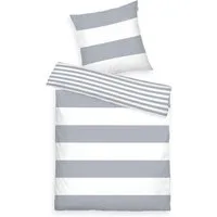 TOM TAILOR HOME Wendebettwäsche SIENA in Gr. 135x200cm, 155x220cm oder 200x220cm, Renforcé, 2 teilig, gestreifte Bettwäsche aus Baumwolle, Bettwäsche mit Wendeoptik