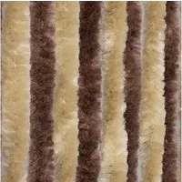 Moritz Türvorhang Flauschvorhang 56 x 185 cm braun beige (1 St), Hakenaufhängung, Chenille Vorhänge Camping Türvorhang Wohnwagen Wohnmobil Zubehör
