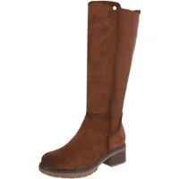Ital-Design Damen Freizeit Stiefel (90755910) Blockabsatz Stiefel in Braun