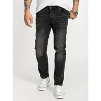 Rock Creek Regular-fit-Jeans Herren Jeans Stonewashed Schwarz RC-2409