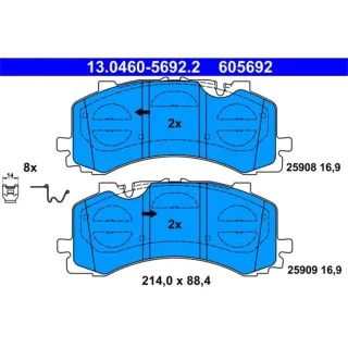 ATE Bremsbel?ge vorne Audi A6 A7 A8 Q7 Q8 VW Touareg