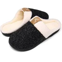 Home & Joy Moreno Hausschuh (mit Memory-Foam Fußbett weich & warm gefüttert, bequem, rutschfest) Pantoffeln Latschen Schlappen Slipper Pantoletten Winter Fell-Imitat