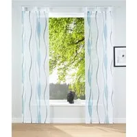OTTO home Schiebegardine Dimona (2 St), Schlaufen, transparent, Voile, 2er-Set, Fertiggardine, inkl. Beschwerungsstange, Wellen