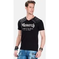 Cipo & Baxx T-Shirt Herren T-Shirt mit Foil-Print mit Foil-Print, CT-377