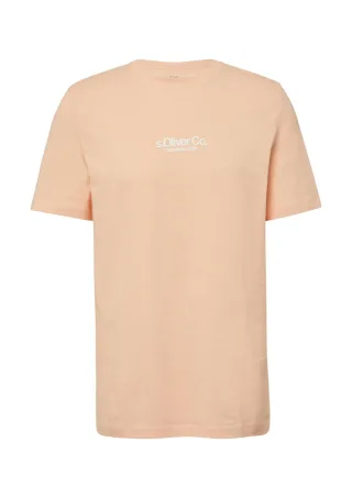 s.Oliver Red Label - T-Shirt aus Baumwolle mit Logo-Print orange - Gr. - M