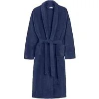 hip Unisex-Bademantel Hip Bathrobe uni - Blue, Midilänge, Walkfrottee, Schalkragen, Gürtel, Schalkragen, Gürtel, Taschen, Baumwolle, Frottee, Weich