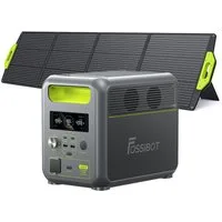 Fossibot Stromerzeuger F1200+ SP200 Solar Panel, 1024Wh Kapazität, 1200W Nennleistung, 7 Ausgangsanschlüsse