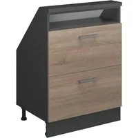 Vicco Kommode Rion, Sonoma/Anthrazit/Anthrazit, mit 2 Schubladen (1 St)