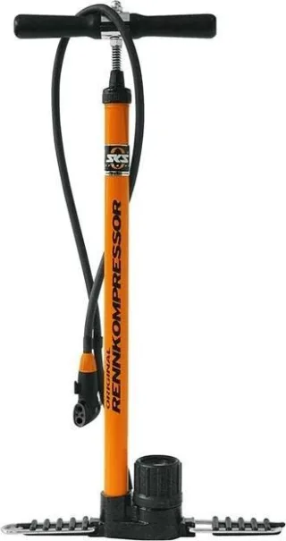 SKS Rennkompressor Standpumpe orange Ventilkopf Multivalve - Schlauch
