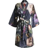 Essenza Kimono Fleur, Kurzform, Baumwolle, Kimono-Kragen, Gürtel, mit wunderschönem Blumenprint