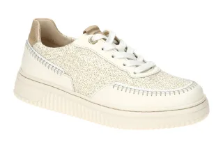 Gabor 66.405.61 Damen Halbschuhe Sneaker Mokassin Stil Wei? Creme Platino Gold