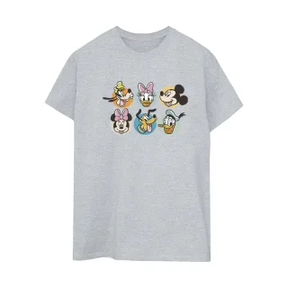 Disney - "Mickey Mouse And Friends Faces" T-Shirt für Damen (Grau)