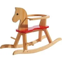 roba® Schaukelpferd aus Massivholz, mitwachsend, Schutzring abnehmbar