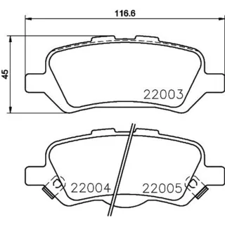 Hella Bremsbel?ge hinten Toyota Venza