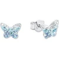 Amor Paar Ohrstecker Schmetterling, mit Preciosa Crystal