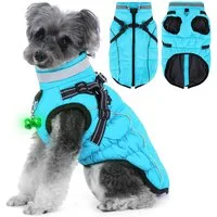 Ledander Hundemantel wasserdichter Hundemantel,warme Hundejacke, reflektierende, Winterjacken & Wintermäntel für kleine,mittelgroße und große Hunde