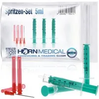 Horn Medical Einwegspritze Horn Medical Spritzen-Sets mit stumpfen Kanülen -Größe wählbar-, (Einwegartikel, einzeln steril verpackt), präzises Dosieren ohne Verletzungsgefahr