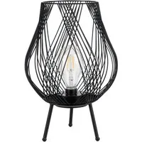 Dehner LED Solarleuchte Romy, LED Gartenlaterne, Solar, Ø22 x H31 cm, Metall, schwarz, Warmweiß, Dämmerungssensor, Solar