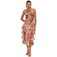 LIPSY Midikleid Lipsy Bedrucktes Midikleid mit Neckholder (1-tlg)