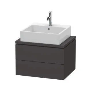 Duravit L-Cube Konsolenwaschtischunterbau wandhängend Graphit Supermatt 620x477x400 mm - LC580508080 LC580508080