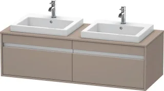 Duravit Ketho Konsolenwaschtischunterbau wandhängend Basalt Matt 1400x550x426 mm - KT6797B4343 KT6797B4343