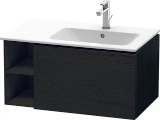 Duravit L-Cube Waschtischunterbau wandhängend Eiche Schwarz Matt 820x481x400 mm - LC619201616 LC619201616