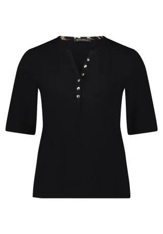 Betty Barclay - Basic Shirt patch black/beige - Gr. - 40