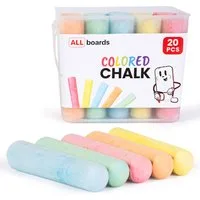 ALLboards Tafel Bunte Kreide für Tafeln, JUMBO – Set à 20 Stück