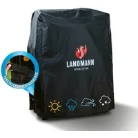 LANDMANN Grillabdeckhaube Wetterschutzhaube Premium 60x80x120cm, reißfest, atmungsaktiv, kältebeständig, wasserdicht, kein Ausbleichen