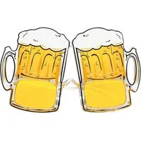 Widmann S.r.l. Verkleidungsmaske Bierfest Partybrille Bierbrille, Gelb