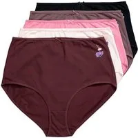 Ulla Popken Maxislip Maxislips 5er-Pack seitliche Blüte