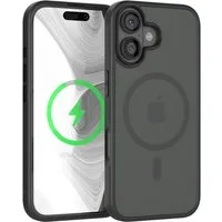 EAZY CASE Handyhülle Outdoor Case MagSafe für Apple iPhone 16 6,1 Zoll, Outdoor Handy Hülle Slim Cover Silicon Case Bumper Outdoorcase Schwarz