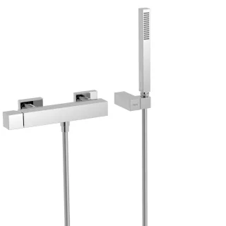 Tres Einhebel Brausemischer Anti Kalk Messing Handbrause , 107167 107167