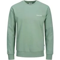 Jack & Jones Sweatshirt Pullover mit Rundhals, Logo Front & Rücken JJEBRADLEY GRAPHIC SWEAT CREW NOOS