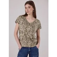 STREET ONE STUDIO T-Shirt mit abgerundetem V-Ausschnitt