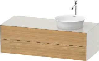Duravit White Tulip Konsolenwaschtischunterbau wandhängend Natur Eiche & Nordic Weiß Matt & Seidenma WT4987RH5390010