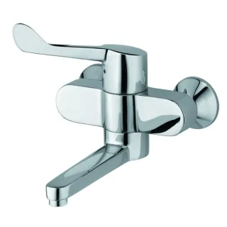 Kludi Medi-Care Waschtisch-Wand-Armatur 349200524 Klinikhebel, Ausladung 245 mm, chrom