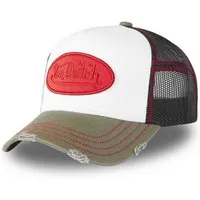 Von Dutch Trucker Cap Von Dutch Originals Trucker Cap - SUMMER Baseball Mesh khaki/red (Basecap, Basecap, Meshcap, Trucker Kappe) Used-Look