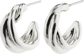 pilgrim - Gedrehte Creolen - Courageous silver - Gr. - OS