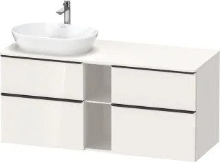 Duravit D-Neo Konsolenwaschtischunterbau wandhängend Weiß Hochglanz 1400x550x664 mm - DE4970LBD22000 DE4970LBD220000