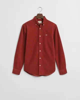 GANT - Regular Fit Cordhemd aus Baumwolle modern rust - Gr. - M