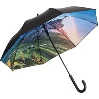 FARE Stockregenschirm, Berg-Design, Auf-Automatik, Windproof-PLUS, Galvanisiert, Soft-Touch