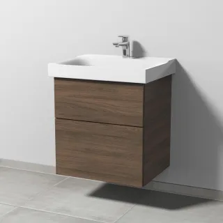 Sanipa 3way Waschtischunterbau zu Geberit Xeno2 Waschtisch mit 2 Auszügen, Eiche-Arizona SM66080