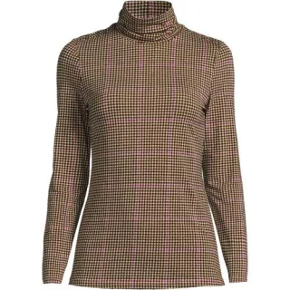 Rollkragenshirt aus Baumwoll/Modalmix in Plus-Größe, Damen, size: plus, Elfenbein, Baumwolle/Elasthan/Baumwolle Modal, by Lands' End