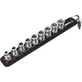 Wera Belt B 1 Zyklop Steckschlüsseleinsatz-Satz, mit Haltefunktion, 3/8"-Antrieb, 10-teilig - 05003970001