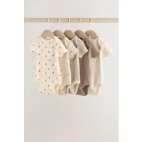 Next Kurzarmbody Kurzärmelige Baby Bodysuits im 5er-Pack (5-tlg)