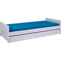 Inter Link Kinderbett Surf, Funktionsbett, Sofabett inkl. Ausziehbett, Gästebett, Jugendbett aus Kiefer Massiv, Tagesbett inkl. Lattenrost, 90 x 200 cm
